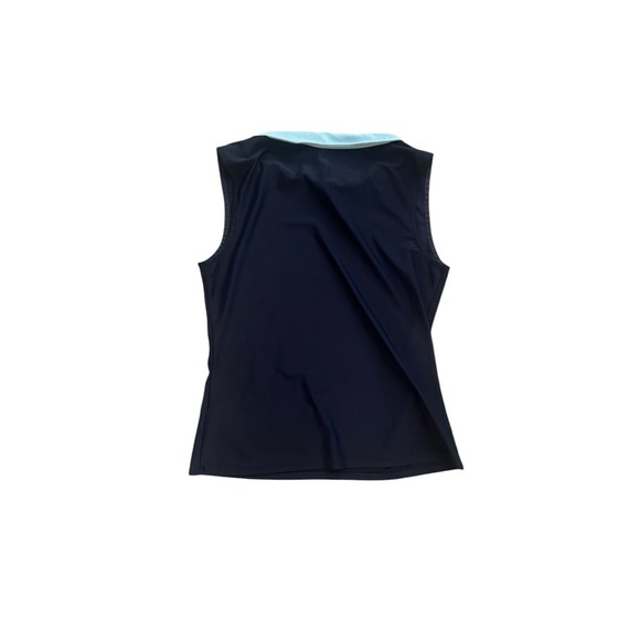 movetes top active/athleisure Peter Pan pointer blue short sleeves M - Picture 2 of 7